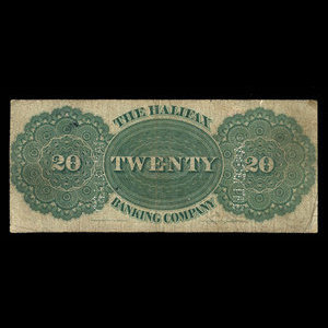 Canada, Halifax Banking Company, 20 dollars : 1 septembre 1871