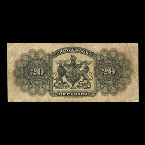 Canada, Banque Royale du Canada, 20 dollars : 2 janvier 1901