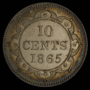 Canada, Victoria, 10 cents : 1865