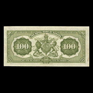 Canada, Banque Royale du Canada, 100 dollars : 3 janvier 1927