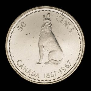 Canada, Élisabeth II, 50 cents : 1967