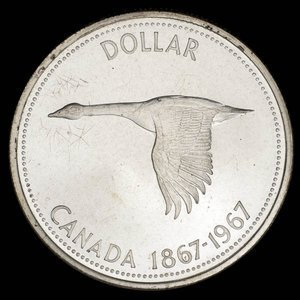 Canada, Élisabeth II, 1 dollar : 1967