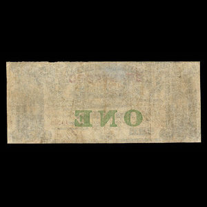 Canada, Banque de Montréal, 1 dollar : 1 janvier 1849