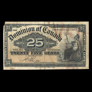 Canada, Dominion du Canada, 25 cents : 2 janvier 1900