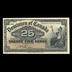 Canada, Dominion du Canada, 25 cents : 2 janvier 1900