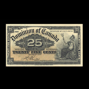 Canada, Dominion du Canada, 25 cents : 2 janvier 1900