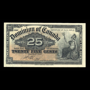 Canada, Dominion du Canada, 25 cents : 2 janvier 1900