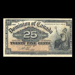 Canada, Dominion du Canada, 25 cents : 2 janvier 1900