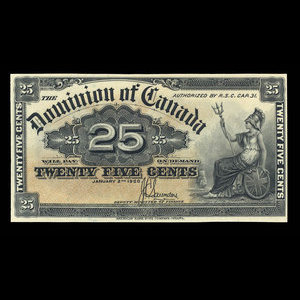 Canada, Dominion du Canada, 25 cents : 2 janvier 1900