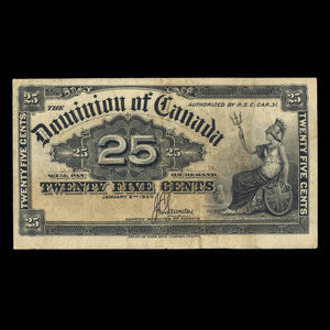 Canada, Dominion du Canada, 25 cents : 2 janvier 1900