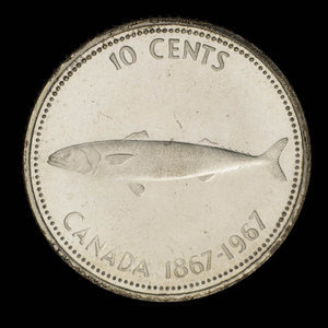 Canada, Élisabeth II, 10 cents : 1967