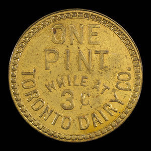 Canada, Toronto Dairy Co., 1 chopine de lait : 1895