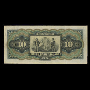 Canada, Union Bank of Canada (The), 10 dollars : 1 juillet 1912