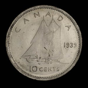 Canada, Georges VI, 10 cents : 1939