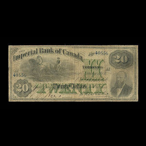 Canada, Imperial Bank of Canada, 20 dollars : 1 mai 1906