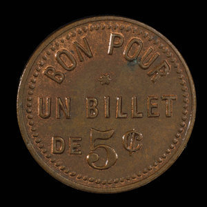 Canada, Église Ste. Anne, 1 admission, 5 cents : 1892