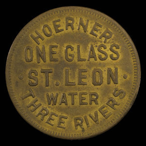 Canada, Hoerner, 1 verre, eau de St. Léon : 1895