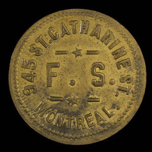 Canada, François Sylvestre (F.S.), 5 cents : 1895