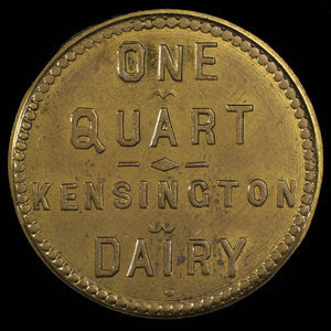 Canada, Kensington Dairy, 1 pinte de lait : 1895