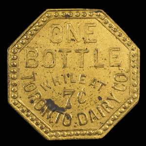 Canada, Toronto Dairy Co., 1 bouteille de lait : 1895