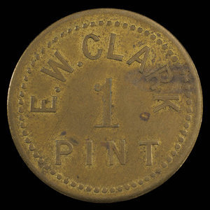 Canada, E.W. Clark, 1 chopine de lait : 1892