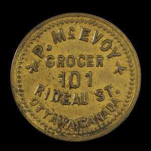 Canada, P. McEvoy, 5 cents : 1892