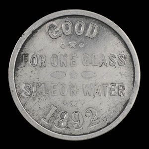 Canada, St. Leon Mineral Water Company Limited, 1 verre, eau de St. Léon : 1892