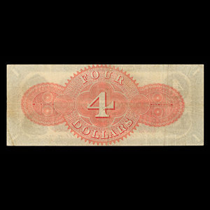 Canada, Merchants' Bank of Halifax, 4 dollars : 1 janvier 1879