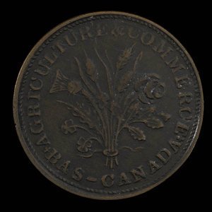 Canada, inconnu, 1 sou : 1838