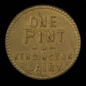 Canada, Kensington Dairy, 1 chopine de lait : 1895