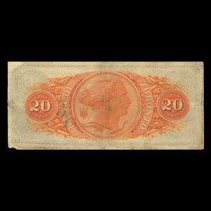 Canada, Bank of Toronto (The), 20 dollars : 1 février 1917