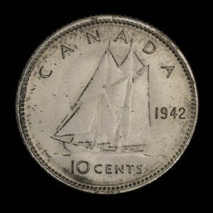 Canada, Georges VI, 10 cents : 1942