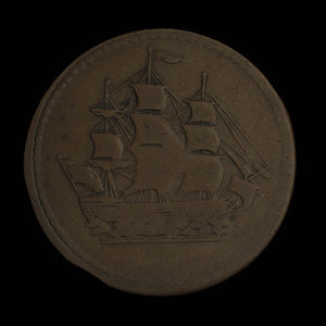 Canada, inconnu, 1/2 penny : 1835