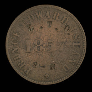 Canada, George Davies, 1/2 penny : 1857