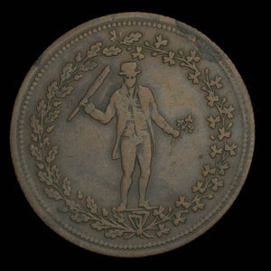 Canada, inconnu, 1/2 penny : 1830