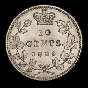 Canada, Victoria, 10 cents : 1889