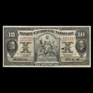 Canada, Banque Canadienne Nationale, 10 dollars : 1 février 1925