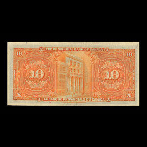 Canada, Banque Provinciale du Canada, 10 dollars : 1 septembre 1936