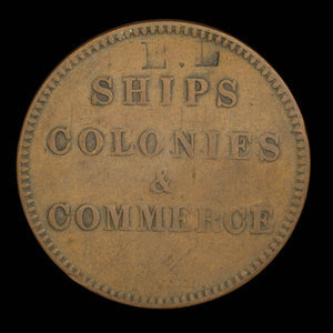 Canada, inconnu, 1/2 penny : 1835