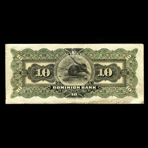 Canada, Dominion Bank, 10 dollars : 2 janvier 1900