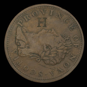 Canada, Province de la Nouvelle-Écosse, 1/2 penny : 1823