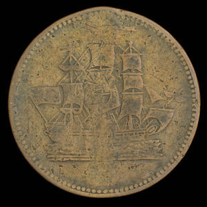 Canada, inconnu, 1/2 penny : 1835