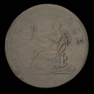 Canada, inconnu, 1 penny : 1814