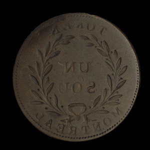 Canada, inconnu, 1 sou : 1838