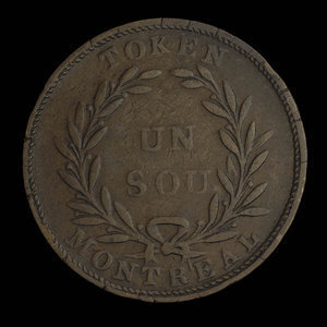 Canada, inconnu, 1 sou : 1838