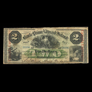 Canada, Bank of Prince Edward Island, 2 dollars : 1 janvier 1877