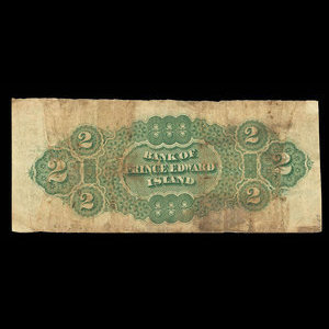 Canada, Bank of Prince Edward Island, 2 dollars : 1 janvier 1877