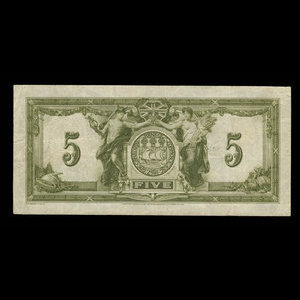 Canada, Canadian Bank of Commerce, 5 dollars : 2 janvier 1917