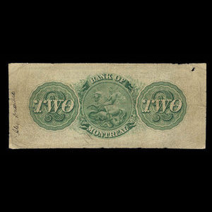 Canada, Banque de Montréal, 2 dollars : 3 janvier 1859