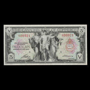 Canada, Canadian Bank of Commerce, 5 dollars : 2 janvier 1935